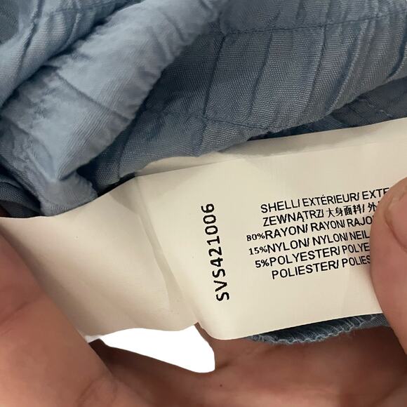 SOVERE Tie Front Light Blue Stretchy Crop Fit Top Blouse Size AUS 12 / US Large - Picture 7 of 9